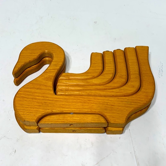 wooden swan candelabra vintage - Picture 13 of 16